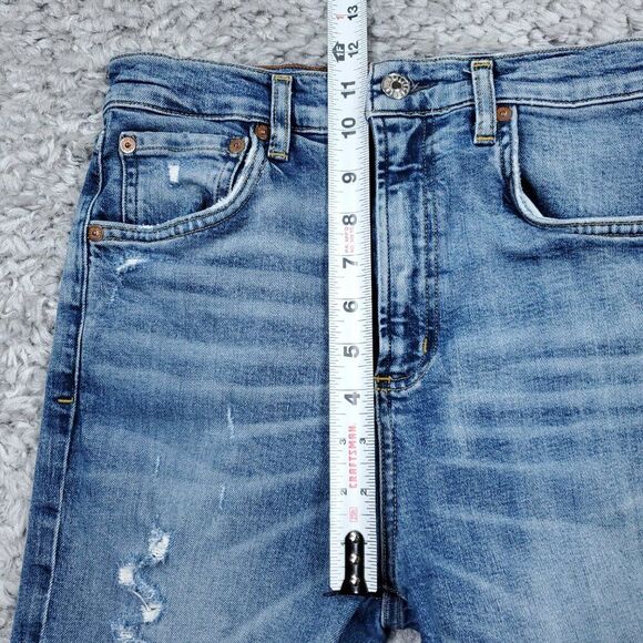 Agolde Ruby Super High Rise Premium Slim Straight Jeans Outsider Size 26 Blue - Picture 15 of 16